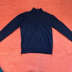 Woolrich Men's Dark Grey Quarter Zip Sweater